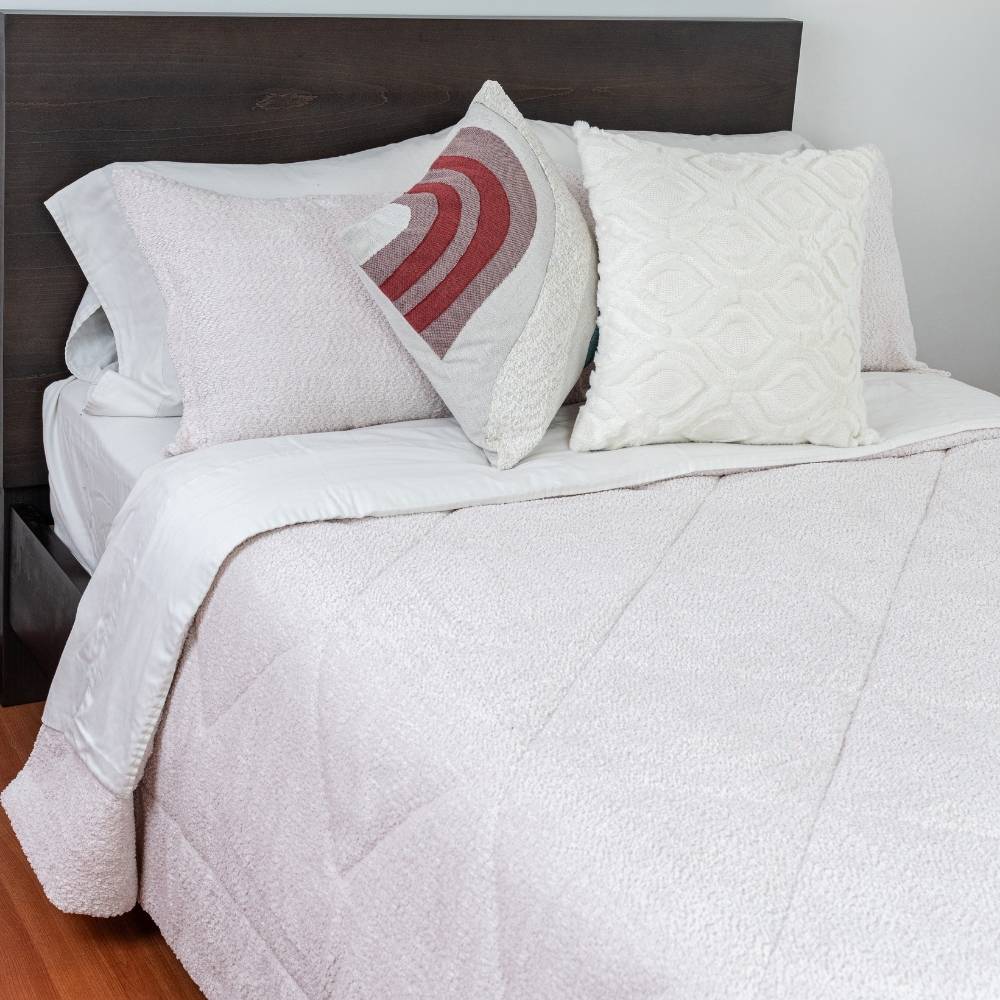 COBERTOR ESSENTIALS CHENILLE NUBE ROSA