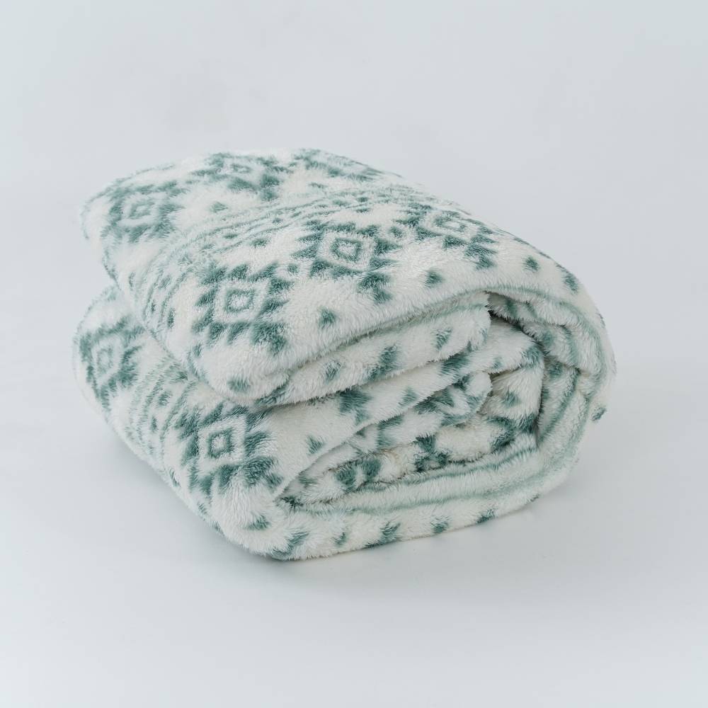 COBIJA ESSENTIALS ETNICA VERDE