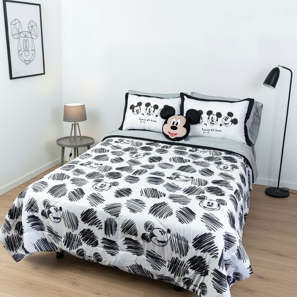 EDREDON MICKEY HERITAGE BLACK AND WHITE